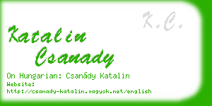 katalin csanady business card